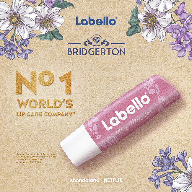 Labello Bridgerton Rose Meringue Lip Balm 4.8 g lūpų balzamas