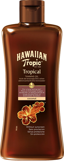 Hawaiian Tropic Tan accelerator Tropica l Coconut (Tanning Oil) 200 ml 200ml Moterims