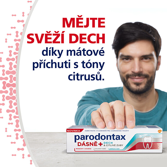 Parodontax Gum and Sensitive Toothpaste 75 ml 75ml burnos priežiūros priemonė periodontito profilaktikai ir gydymui