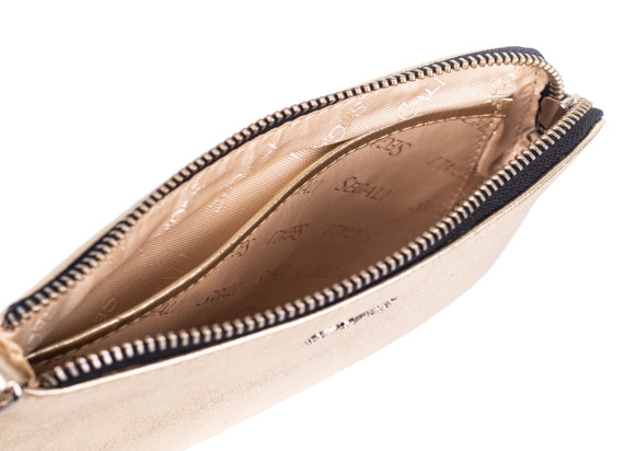 SEGALI Women&acute;s leather handbag etue A2 Gold kosmetinė