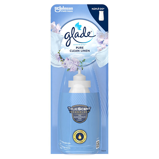 Glade Sense & Spray Pure Clean Linen air freshener refill 18 ml 18ml namų kvapas