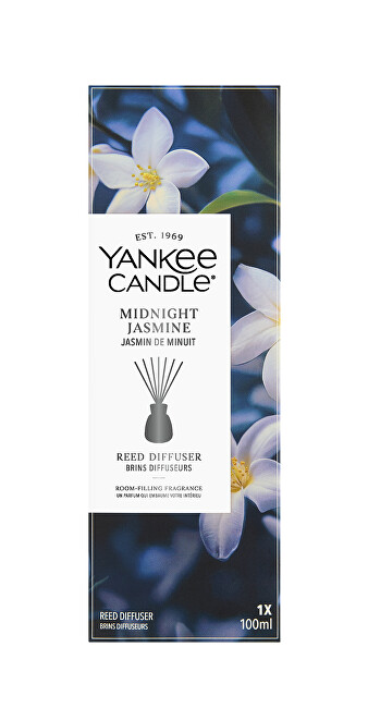 Yankee Candle Signature Midnight Jasmine Reed Diffuser 100 ml 100ml Kvapas namams su lazdelėmis