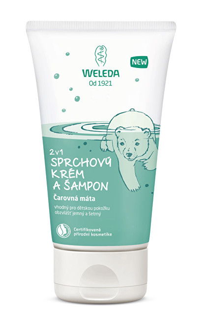 Weleda Shower Cream and Shampoo 2 in 1 Magic Mint 150 ml 150ml Vaikams