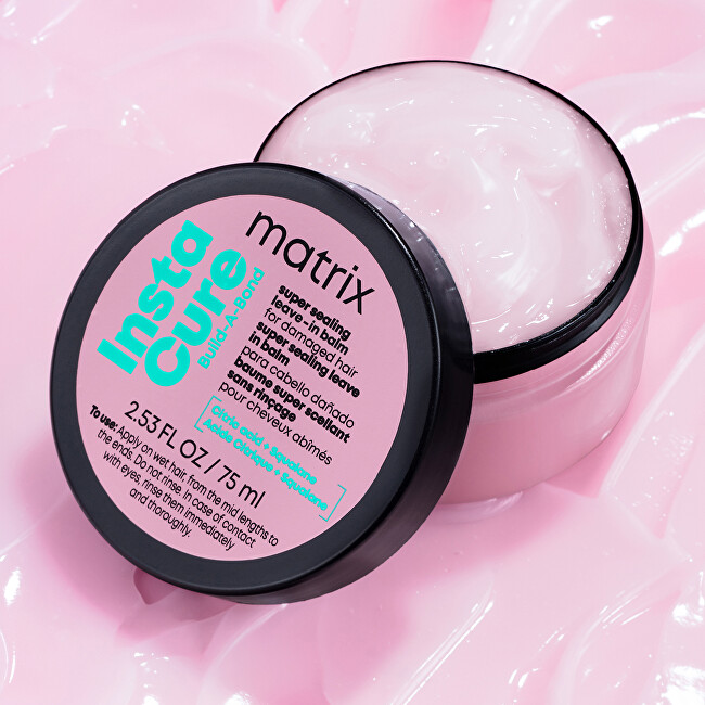 Matrix Restoring balm for damaged hair Instacure Build a Bond (Leave In Balm) 75 ml 75ml nenuplaunama plaukų priežiūros priemonė