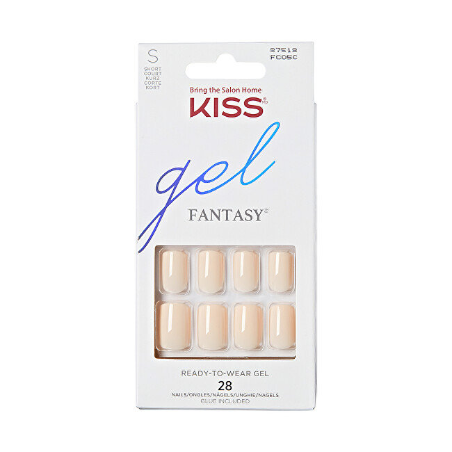 Kiss Artificial nails Gel Fantasy Nails - Creamy 28 pcs priemonė nagams