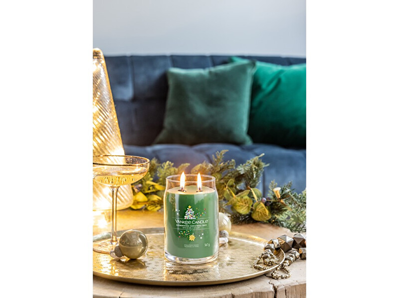 Yankee Candle Aromatic candle Signature glass large Shimmering Christmas Tree 567 g Kvepalai Unisex
