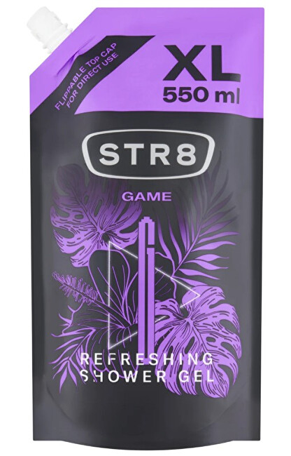 STR8 Game - sprchov&yacute; gel - n&aacute;hradn&iacute; n&aacute;plň 550ml Vyrams