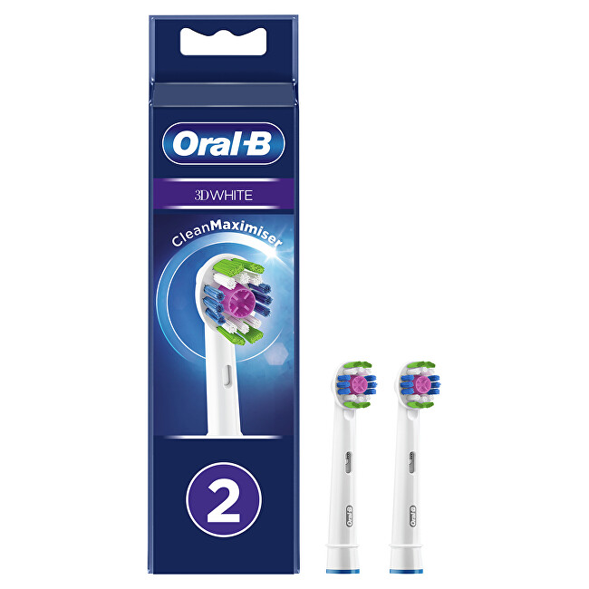 Oral B Replacement brush heads with Clean Maxi miser 3D White Technology 2 pcs Unisex