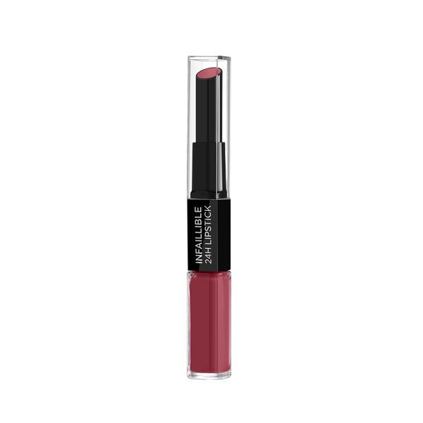 L´Oréal Paris Long-lasting lipstick and lip gloss 2in1 Infallible 24H Paris ian Nudes 6 ml 502 Red To Stay 6ml lūpdažis
