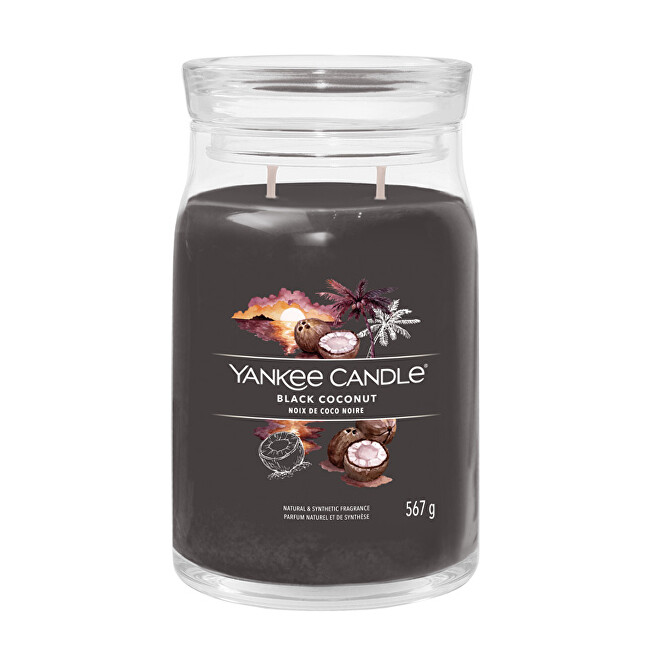 Yankee Candle Aromatic candle Signature large glass Black Coconut 567 g Unisex