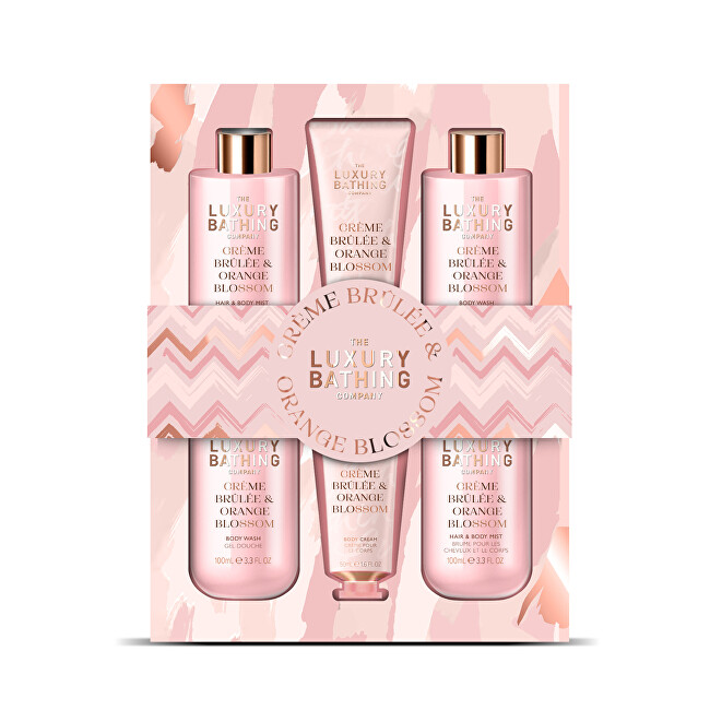 Grace Cole Creme Brul&eacute;e Body Care Set ( Creme Brul&eacute;e & Pomerančov&yacute; květ ) - D&aacute;rkov&aacute; sada p&eacute;če o tělo ( 6 ks ) Vonios ir du&scaron;o priemonė Moterims