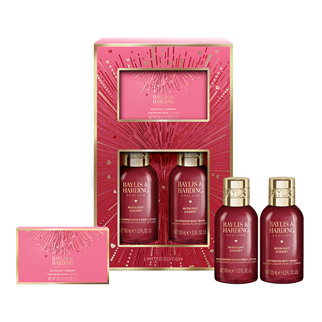 Baylis & Harding Midnight Cherry Gift Set 3 pcs Moterims