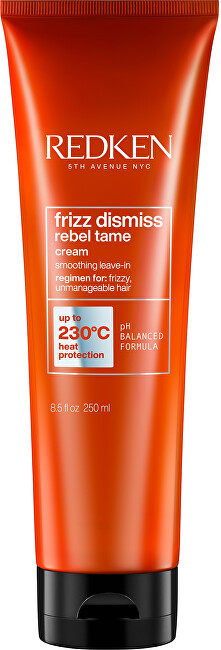 Redken Frizz Dismiss Smoothing Cream (Rebel Tame Heat Protective Crem) 250ml nenuplaunama plaukų priežiūros priemonė