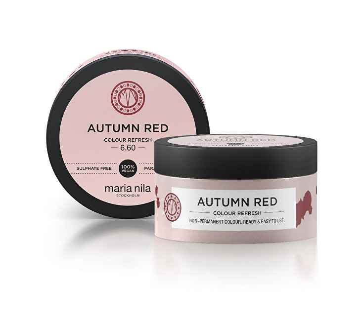 Maria Nila Soft nourishing mask without permanent color pigments Autumn Red ( Colour Refresh Mask) 300ml Moterims