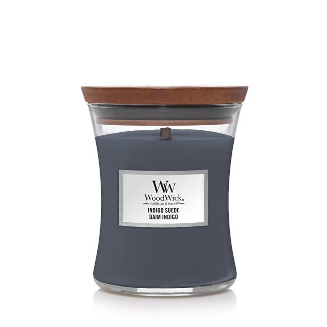 WoodWick Scented candle vase medium Indigo Suede 275 g Unisex