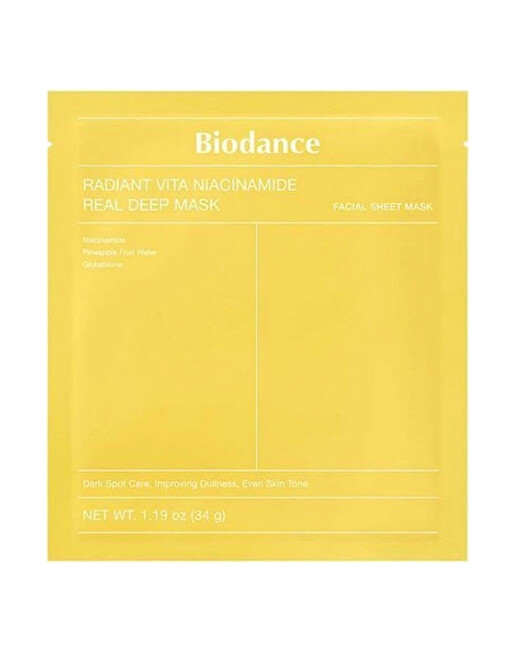 Biodance Radiant Vita Niacinamide Real Deep Mask 1 vnt. Moterims Biodance Radiant Vita Niacinamide Real Deep Mask 1 vnt. Moterims