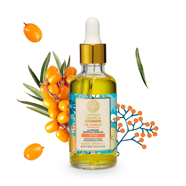 Natura Siberica Rakytn&iacute;k oil complex for hair ends Oblepikha (Oil Complex For Hair Ends) 50 ml 50&nbsp;ml atstatomoji plaukų priežiūros priemonė