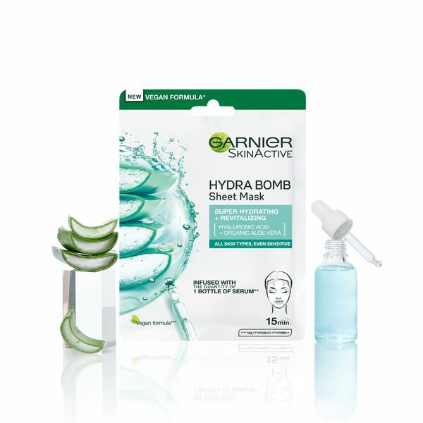 Garnier Textile face mask with aloe vera Hyaluronic Aloe (Serum Tissue Mask) 28 g Moterims