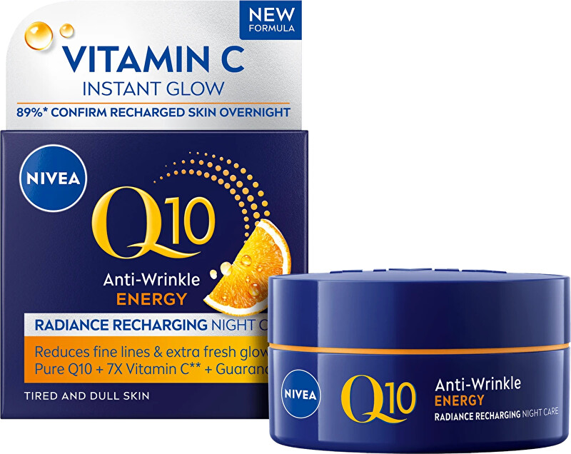 Nivea Energizing night cream against wrinkles Q10 Energy (Cream) 50 ml 50ml Moterims