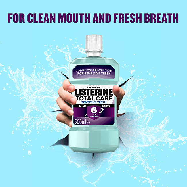 Listerine Complete care mouthwash for sensitive teeth Total Care Sensitiv e Teeth 500ml Dantų emalį stiprinanti priemonė