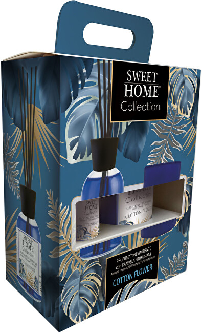 Sweet Home Collection Cotton Flower gift set Kvapas namams su lazdelėmis
