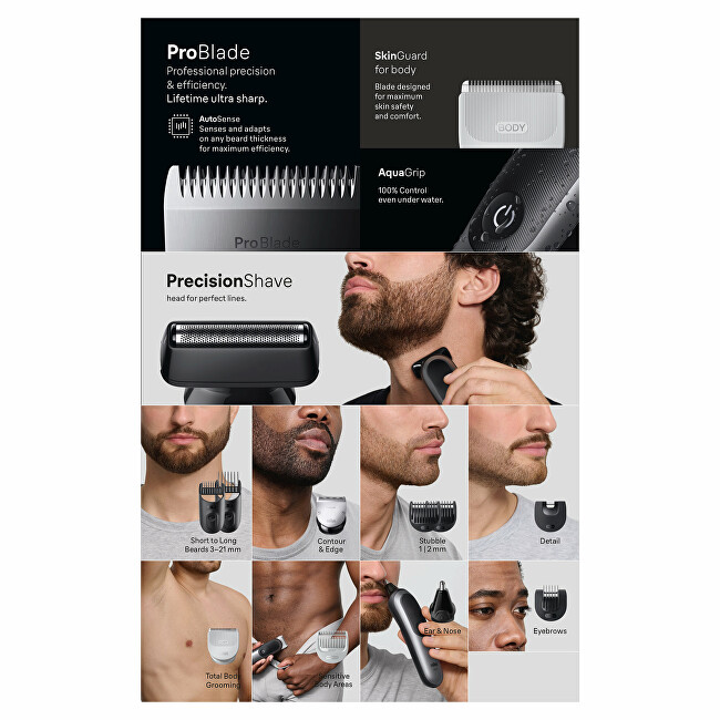 Braun Series 7 AIO7560 13-in-1 Multifunctional Trimmer plaukų segtukas