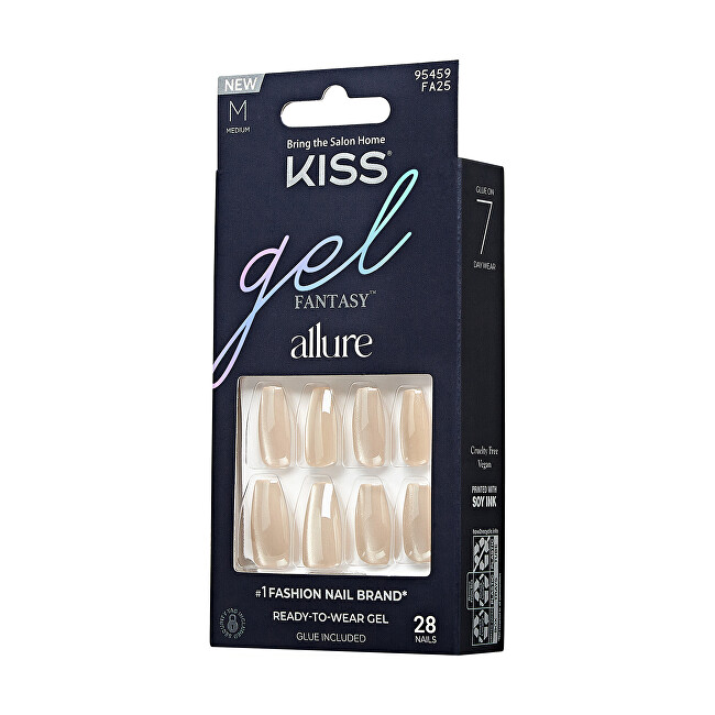 Kiss Gel nails Gel Fantasy Allure (MoonBeam) 28 pcs priemonė nagams