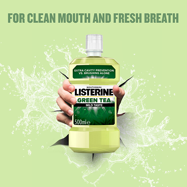 Listerine Mouth-Free Mouthwash Green Tea (Mouth Wash) 500 ml 500ml Dantų emalį stiprinanti priemonė