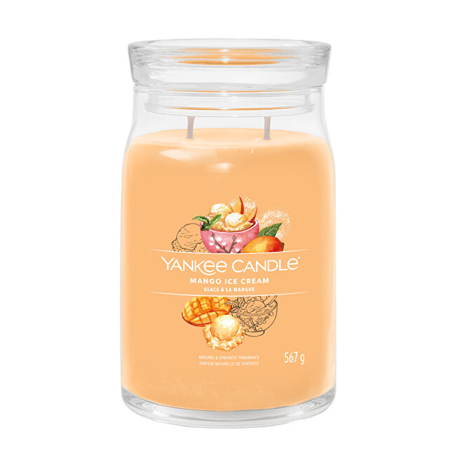 Yankee Candle Aromatic candle Signature large glass Mango Ice Cream 567 g Unisex