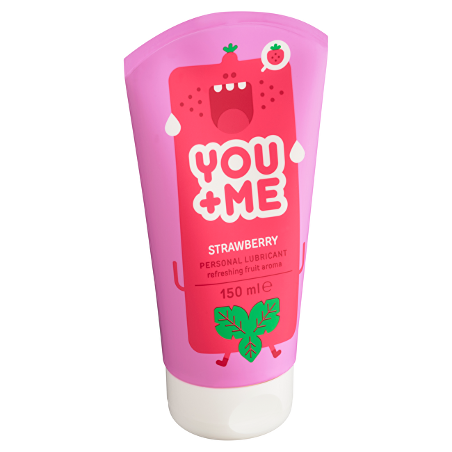 YOU+ME Strawberry Lubricating Gel 150 ml 150ml intymios higienos priežiūra