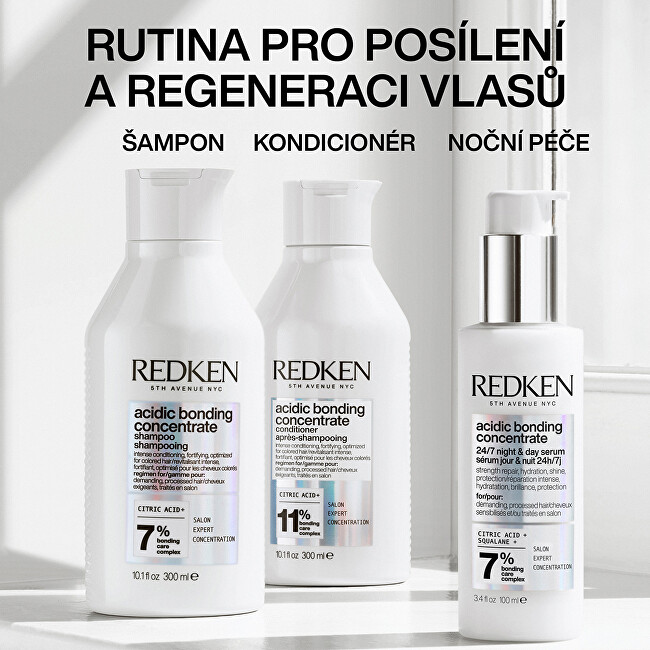 Redken Intensive day and night serum for restoring damaged hair Acidic Bonding Concentrate (24/7 Night & Day Serum) 45ml atstatomoji plaukų priežiūros priemonė