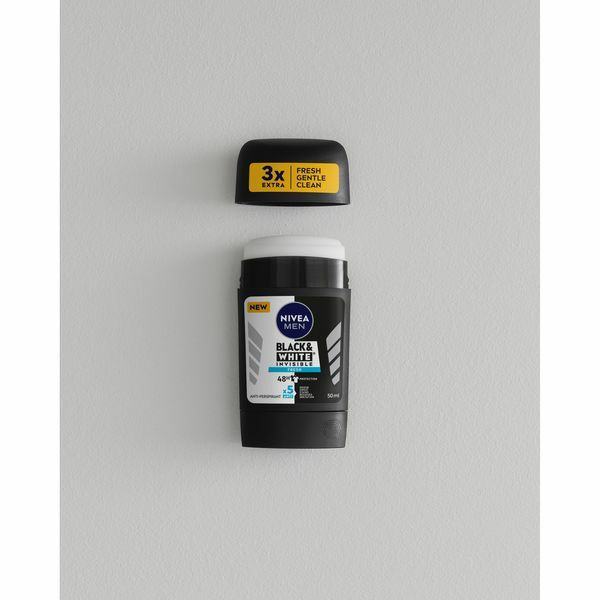 Nivea Solid antiperspirant Black & White Invisible Fresh 50 ml 50ml dezodorantas