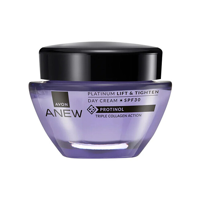 Avon Platinum Triple Collagen Action Day Lifting Cream SPF 30 Drėkinamasis veido kremas Moterims