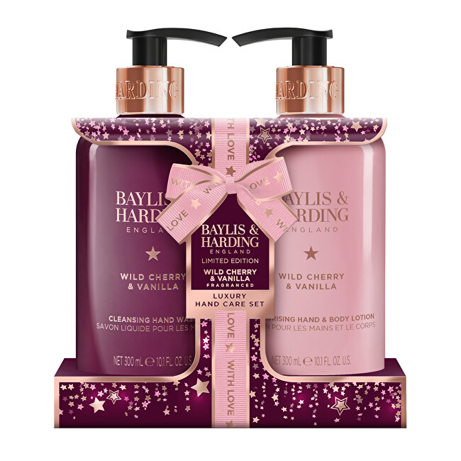 Baylis & Harding Wild Cherry & Vanilla Hand Care Gift Set 2 pcs Vonios ir du&scaron;o priemonė Moterims