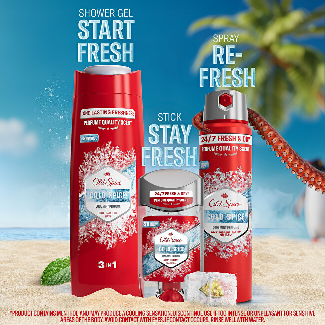 Old Spice Cold Spice Body, Hair, Face Wash Shower Gel 400ml &scaron;ampūnas