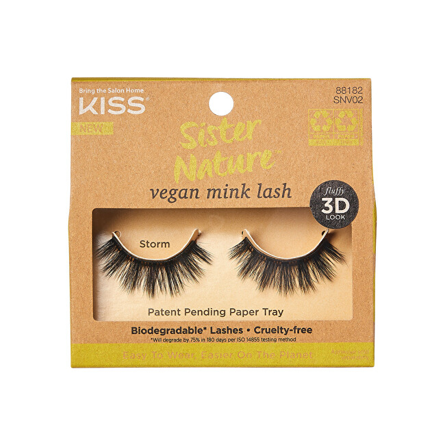 Kiss Artificial eyelashes Sister Nature Vegan Mink - Storm Moterims