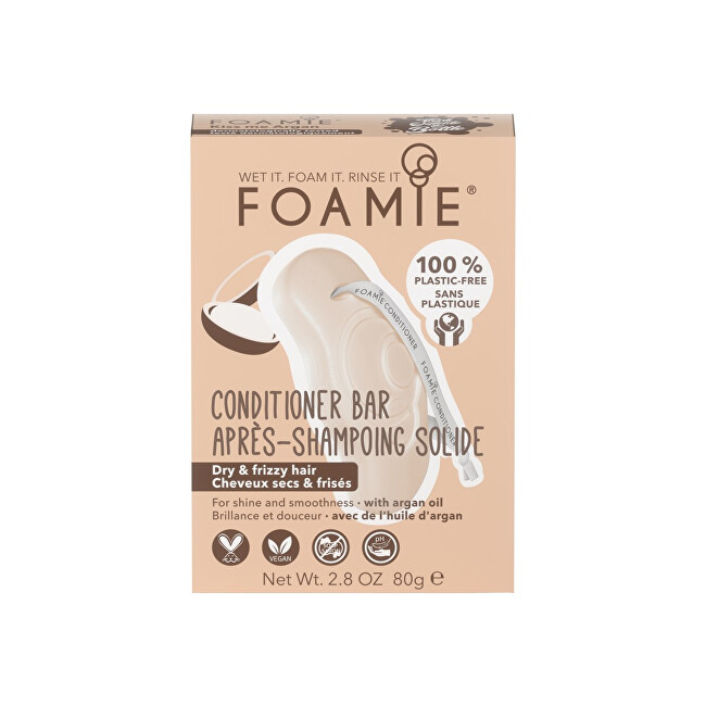 Foamie Kiss Me Argan Solid Conditioner for Dry and Curly Hair (Conditioner Bar) 80 g Moterims