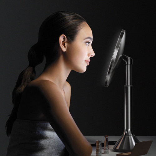 Simplehuman Network wall mirror Sensor with LED lighting, 5x magnification Kart&aacute;čovan&aacute; nerez ocel veidrodis