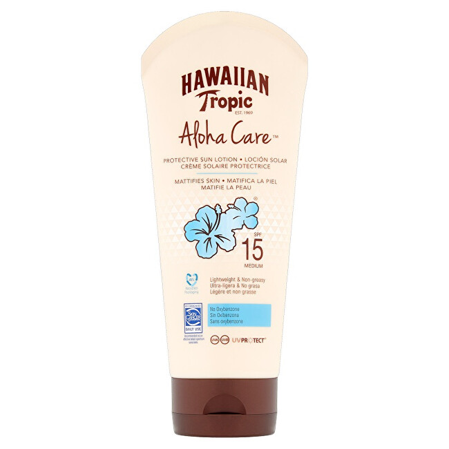 Hawaiian Tropic SPF 15 Aloha Care (Protective Sun Lotion Mattifies Skin) 180 ml 180ml Moterims