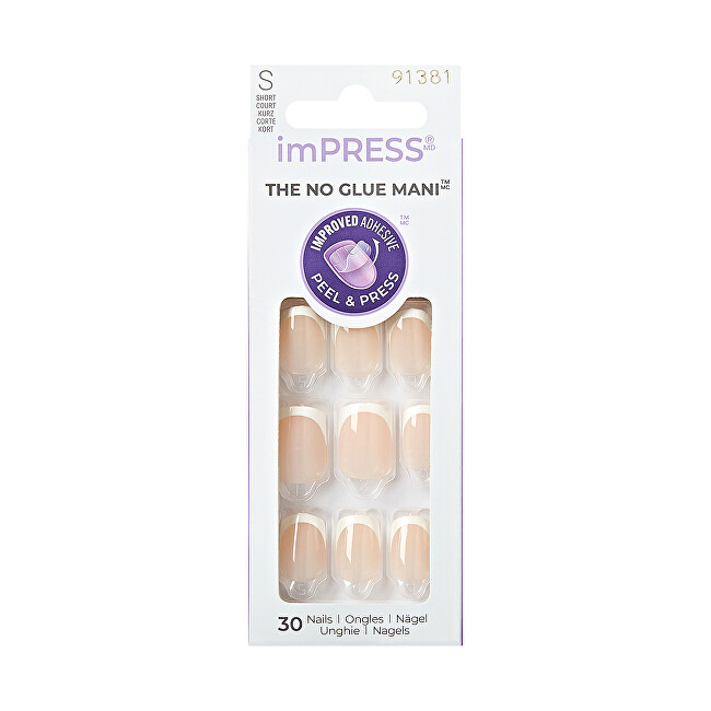 Kiss ImPRESS Nails Artificial Nails - Model 30 pcs priemonė nagams