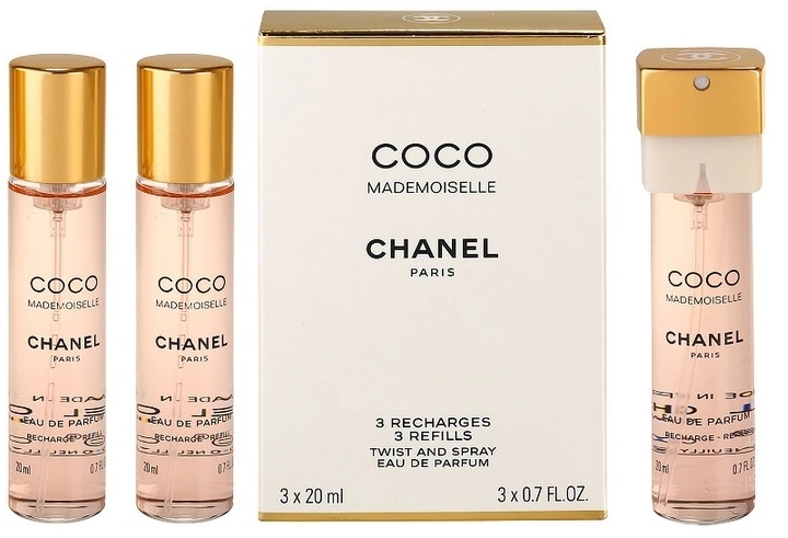 Chanel Coco Mademoiselle - EDP ​​cartridge 3 x 20 ml 60ml Moterims EDP