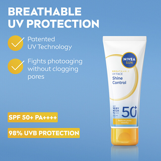 Nivea Protective face cream Shine Control SPF 50+ 40 ml 40ml veido apsauga