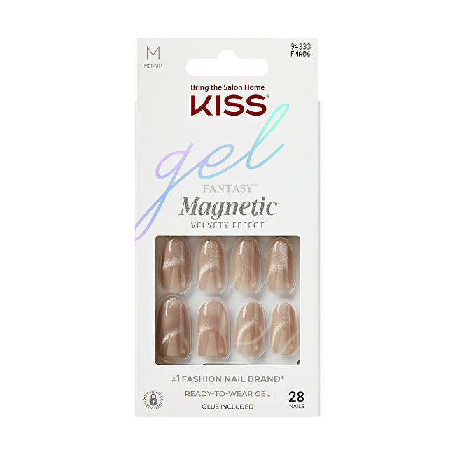 Kiss Gel nails Gel Fantasy Magnetic (Drama) 28 pcs Moterims