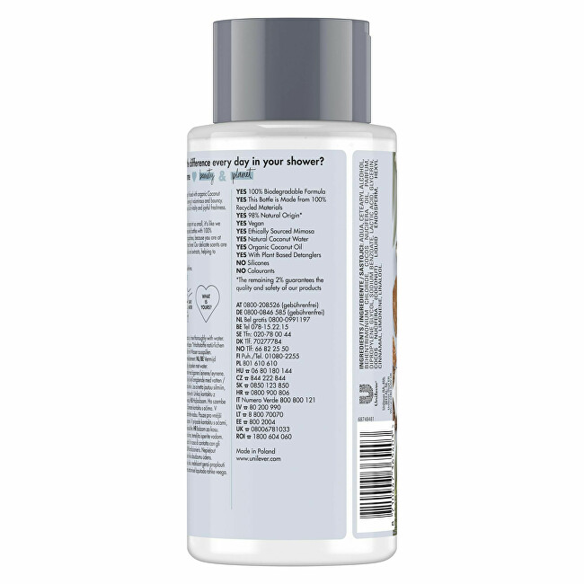 Love Beauty and Planet Conditioner for fine hair with coconut water and mimosa flowers ( Volume and Bounty Conditioner) 400ml plaukų balzamas