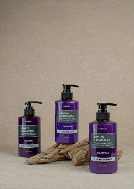 KUNDAL Hydrointensive Protein Hair Treatment Honey & Macadamia Pink Grapefruit (Treatment) 500ml &scaron;ampūnas
