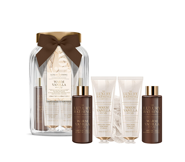 The Luxury Bathing Company Gift set in a glass jar Vanilla 5 pcs Moterims