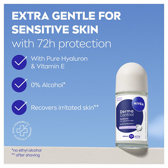 Nivea Derma Control Restore Antiperspirant Roll-On (Antiperspirant) 50 ml 50ml dezodorantas