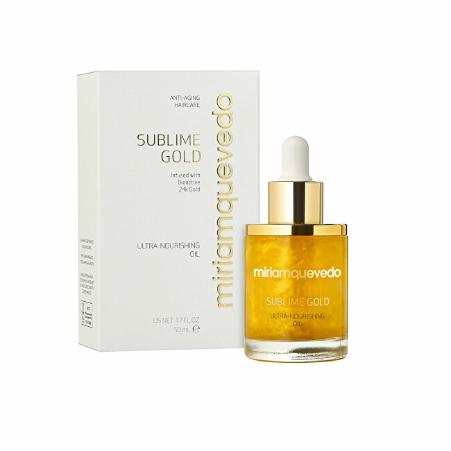 Miriam Quevedo Sublime Gold Nourishing Hair Oil (Ultra-Nourishing Oil) 50 ml 50ml atstatomoji plaukų priežiūros priemonė