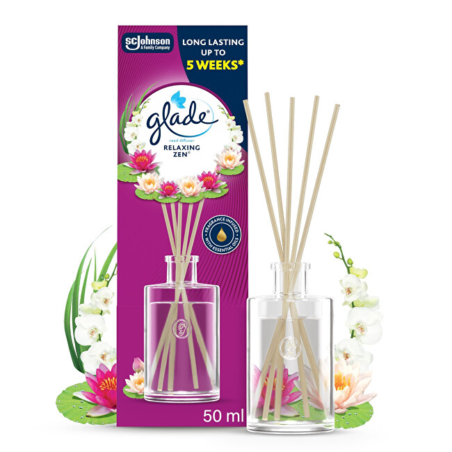 Glade Reeds Relaxing Zen Reed Diffuser 50 ml 50ml Kvapas namams su lazdelėmis