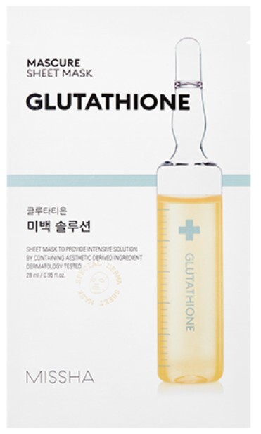 Missha Mascure Whitening Glutathione Sheet Mask, 27 ml 27ml Moterims